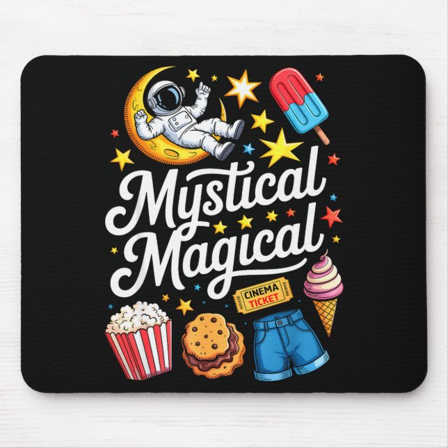 Cute Funny Astronaut Cookies Kids Boy Toddler Girl Mouse Mat (Front)