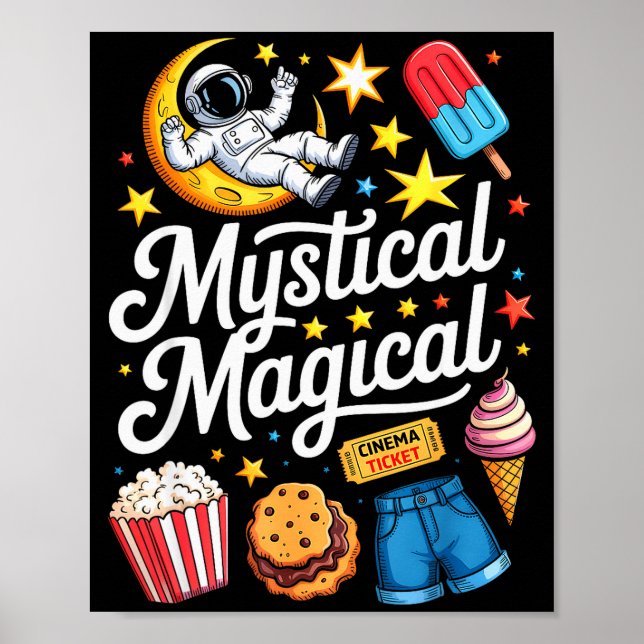 Cute Funny Astronaut Cookies Kids Boy Toddler Girl Poster (Front)