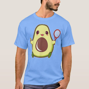 Cute Funny Avocado With A Tennis Raquet T-Shirt
