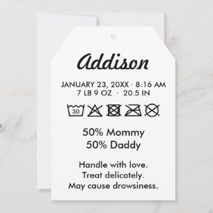 Cute Funny Baby Birth Announcement