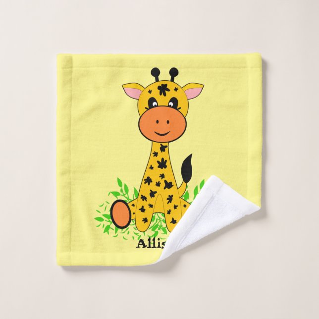 Cute funny baby giraffe for kids,   wash cloth (Wash Cloth)