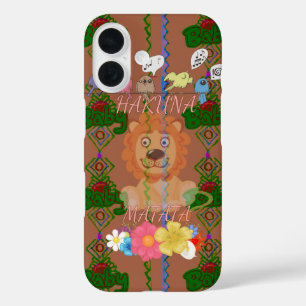 Cute funny Baby Lion  With Amazing Floral ideas iPhone 16 Case