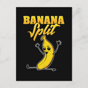 Cute & Funny Banana Split Gymnastics Postcard
