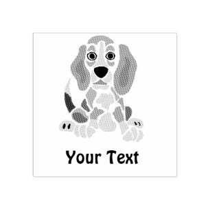 Cute Funny Beagle Stamp