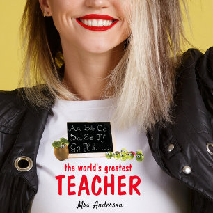 Cute funny best teacher ever custom t-shirt