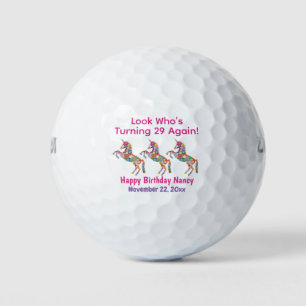 Cute Funny Birthday Unicorn Golf Balls