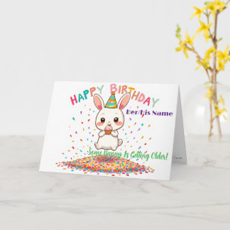 Cute Funny Birthday with Cupcake Card