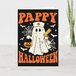 Cute Funny Boo Ghost Nurses Pappy Halloween Obgyn  Card