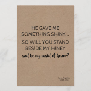 Cute Funny Bridesmaid / Maid of Honour Proposal Invitation