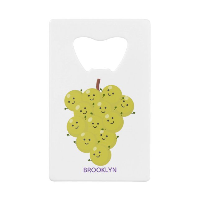 Cute funny bunch of grapes cartoon illustration (Front)