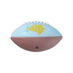 Cute funny bunch of grapes cartoon illustration american football