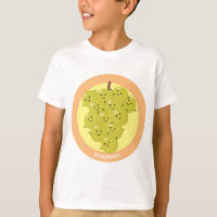 Cute funny bunch of grapes cartoon illustration