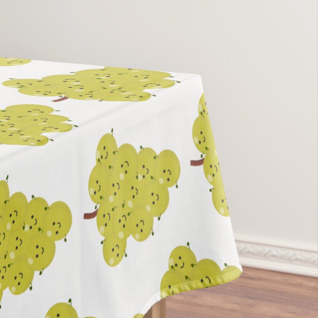 Cute funny bunch of grapes cartoon illustration  tablecloth (In Situ)