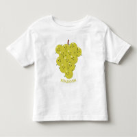 Cute funny bunch of grapes cartoon illustration