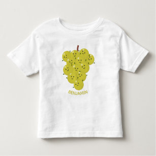 Cute funny bunch of grapes cartoon illustration toddler T-Shirt