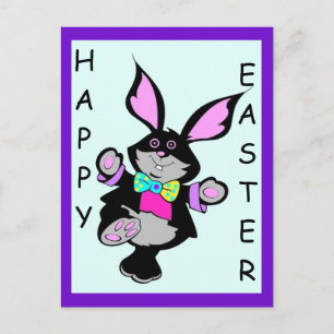 Cute Funny Bunny for Kids Happy Easter Postcard