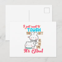 Cute Funny Bunny I Just Want To Touch Your Butt