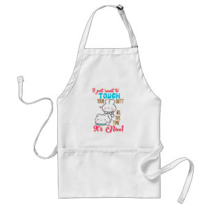 Cute Funny Bunny I Just Want To Touch Your Butt Standard Apron