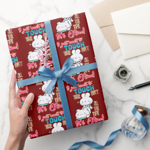 Cute Funny Bunny I Just Want To Touch Your Butt Wrapping Paper