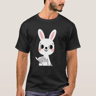 Cute Funny Bunny Reading White Rabbit Animal Book T-Shirt