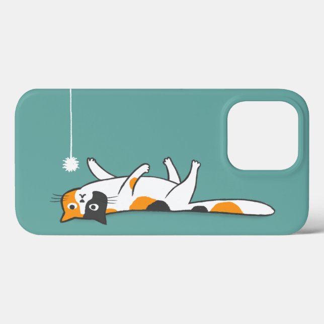 Cute Funny Calico Cat | Kitty Cat Lover's Case-Mate iPhone Case (Back (Horizontal))