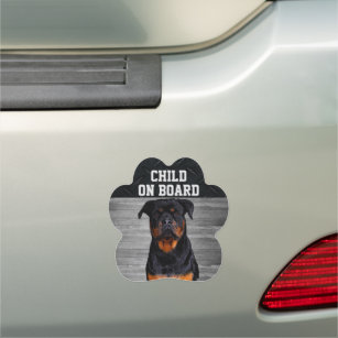 Cute Funny Camo Rottweiler Dog Animal Rugged Child Car Magnet