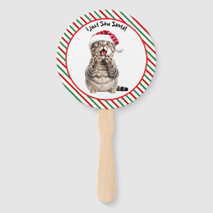 Cute Funny Cartoon Christmas Cat Set of Fans