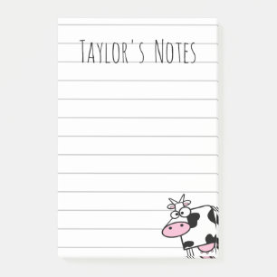 Cute Funny Cartoon Cow with Udders Post-it Notes