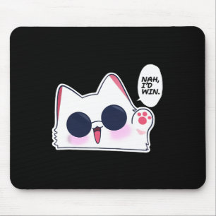 Cute Funny Cat Funny Anime Meme Nah I'd Win Gojo C Mouse Mat