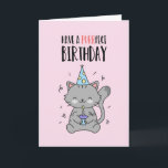 Cute Funny Cat Lover Kitten Pun Purrfect Birthday Card<br><div class="desc">Funny and cute birthday card for those who love puns and humour. Perfect way to wish your friends and family happy birthday.  Visit our store for more birthday card collection. You'll find something cool,  humourous and sometimes sarcastic birthday cards for your special someone.</div>