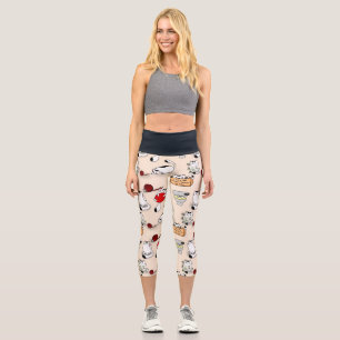 Cute Funny Cat Lovers High Waist Capri Yoga Leggings