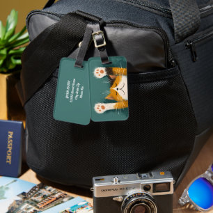 Cute Funny Cat Nap Luggage Tag
