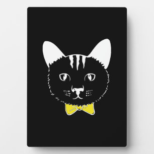 Cute funny cat plaque