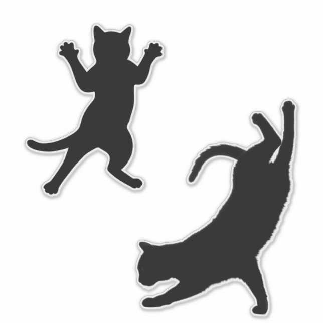 Cute Funny Cat Silhouette (Front)