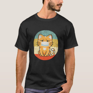 Cute Funny Cat Wearing Face Mask T-Shirt