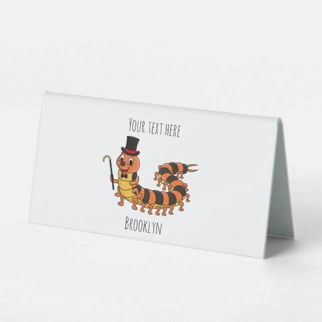 Cute funny centipede cartoon illustration  (Front)