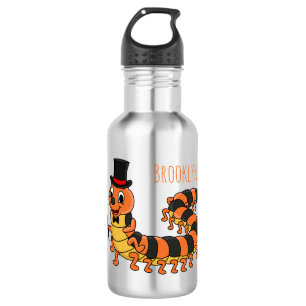 Cute funny centipede cartoon illustration 532 ml water bottle
