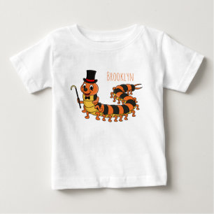 Cute funny centipede cartoon illustration baby T-Shirt