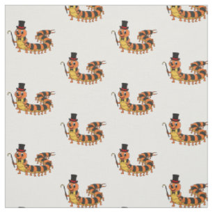 Cute funny centipede cartoon illustration fabric