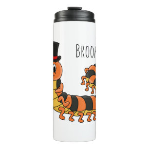 Cute funny centipede cartoon illustration thermal tumbler