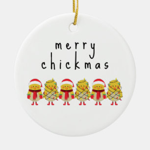 Cute Funny Chicken Gift Ceramic Tree Decoration