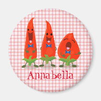 Cute funny chilli hot pepper trio cartoon