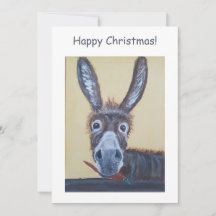 Cute Funny Christmas Donkey