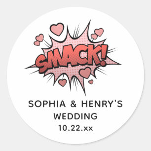 Cute Funny Classic Vintage Retro Wedding  Classic Round Sticker