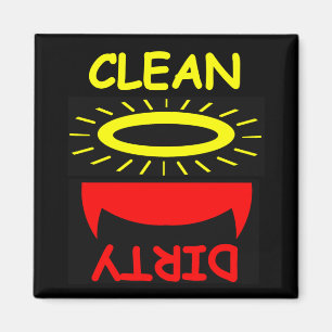 Cute Funny Clean Dirty Dishwasher Magnet