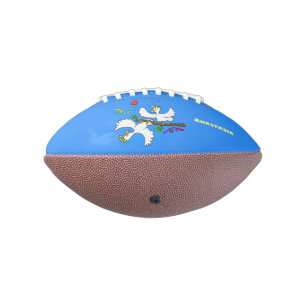 Cute funny cockatoo birds cartoon american football