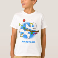 Cute funny cockatoo birds cartoon