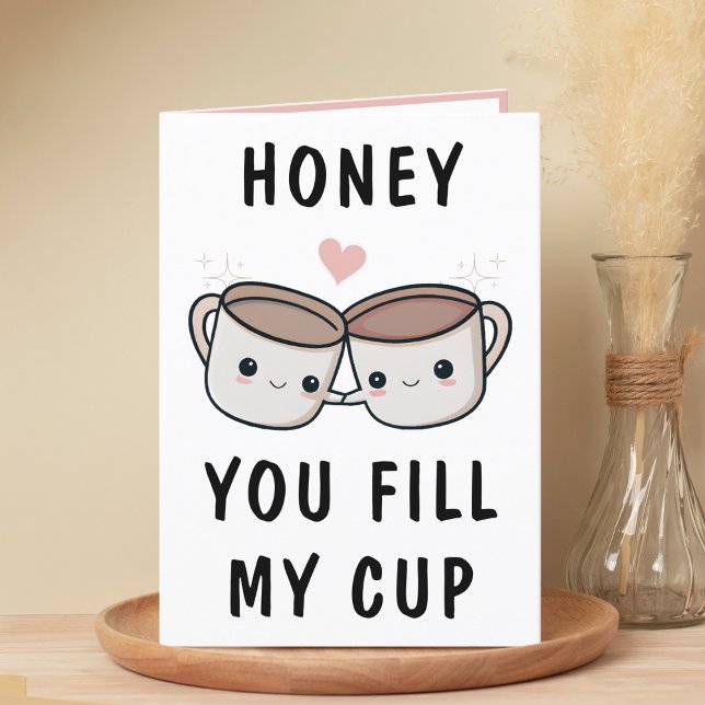 Cute Funny Coffee Cup Spouse Happy Birthday Thank You Card (Cute Funny Coffee Cup Spouse Happy Birthday Thank You Card)