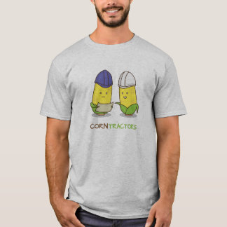 Cute Funny Corn Contractors Punny Humour T-Shirt