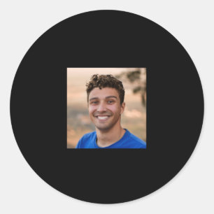 Cute Funny Couples Photo If Lost Please Return To Classic Round Sticker